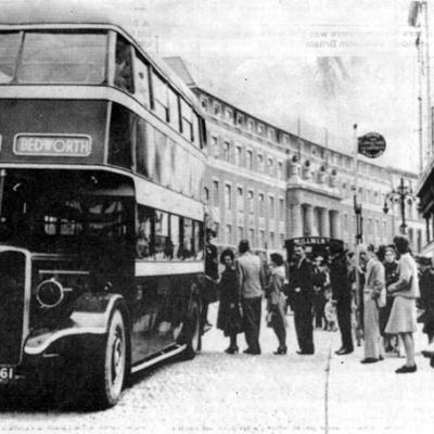Bedworth Bus Loading In Coventry In 1944